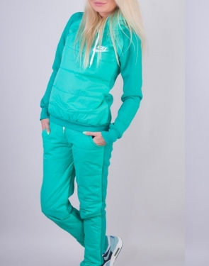 Утепленный спортивный костюм комбинированный "Nike-2" Плащевка Ментол купить в интернет магазине
