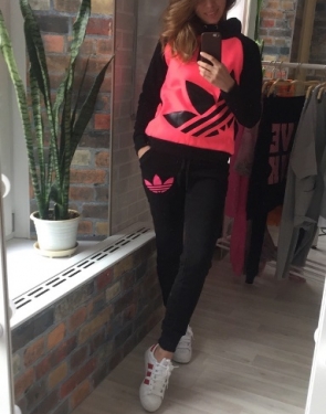 Спортивный костюм утеплённый "Adidas" Розовый