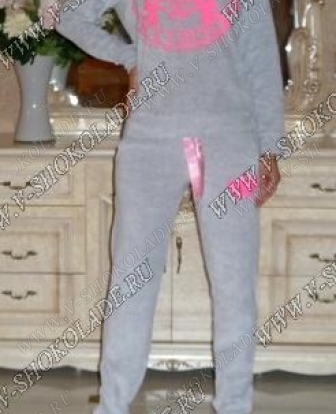 Велюровый костюм "Juicy Couture" Серый с розовым