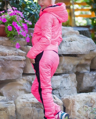 Спортивный костюм женский (Куртка+штаны) Розовый