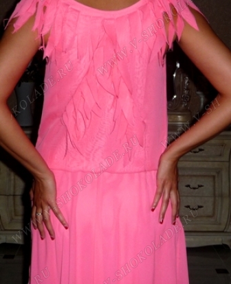 Шифоновое платье в пол Розовое