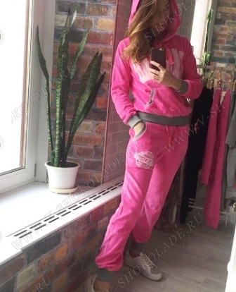 Велюровый костюм "London" Розовый