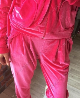 Велюровый костюм "Сosmo" Ярко-розовый
