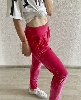 Велюровые штаны "Cosmo" Ярко-розовые