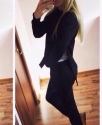 Спортивный костюм женский утеплённый "Фасон" Чёрный купить в интернет магазине