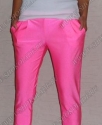 Женские розовые штаны узкие с карманами