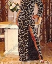 Платье Шифоновое на одно плечо "Леопард"