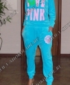 Велюровый костюм "Love Pink"  Голубой