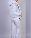 тёплый Спортивный костюм женский зимний "Баленсиага" Тройка с мехом Серый купить в интернет магазине