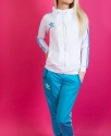 Спортивный костюм женский на молнии "Адидас" Голубой купить в интернет магазине