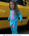 Детский велюровый костюм "Love Pink" голубой