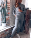Женский теплый костюм "MUSKUS 01" с высоким горлом / Серый