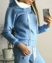 Спортивный костюм утеплённый флисом Soft / Голубой