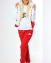 Спортивный костюм женский  "Nike-3" Тройка Красный с мехом купить