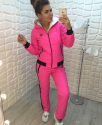 Зимний спортивный костюм на меху Gucci / Ярко-розовый